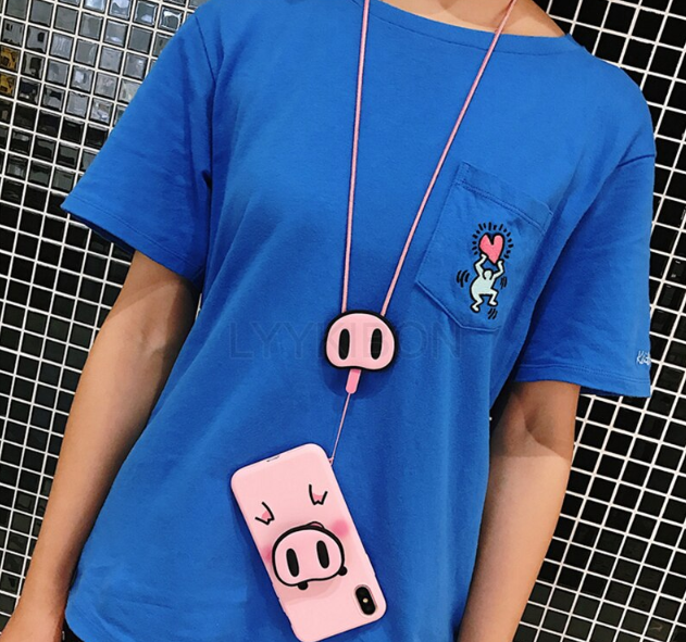 CASE PIG LOVE + NARIZ POPSOCKET +COLGADOR