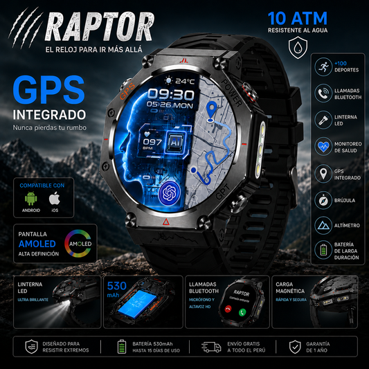 SMARTWATCH MILITARY RAPTOR® (2026)
