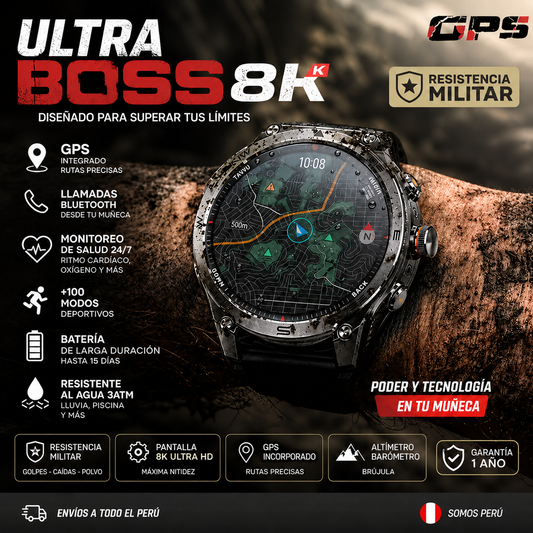 ULTRA BOSS® – RELOJ MILITAR GPS 8K