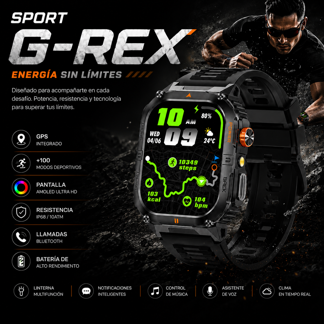 SPORT G-REX® – SMARTWATCH DEPORTIVO GPS