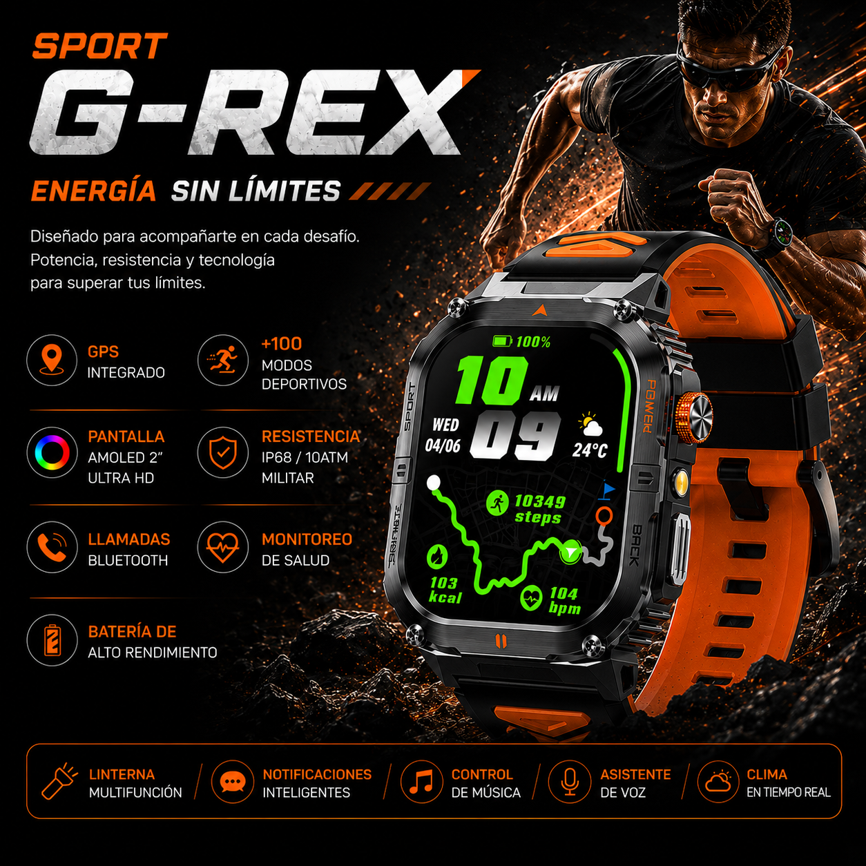 SPORT G-REX® – SMARTWATCH DEPORTIVO GPS