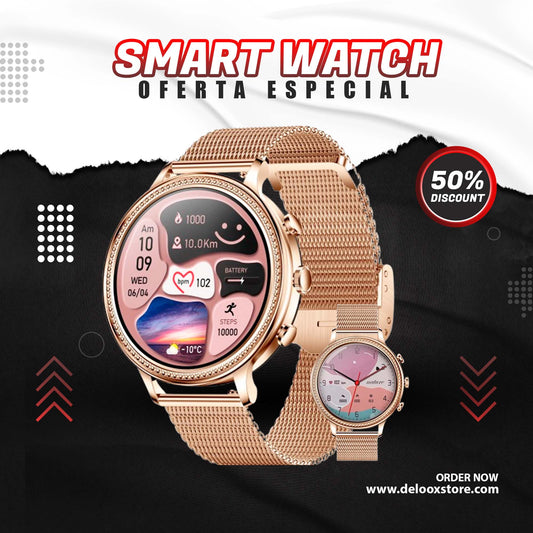 💕PROMO SMARTWATCH ELEGANT GOLD + CORREA ADICIONAL🎁