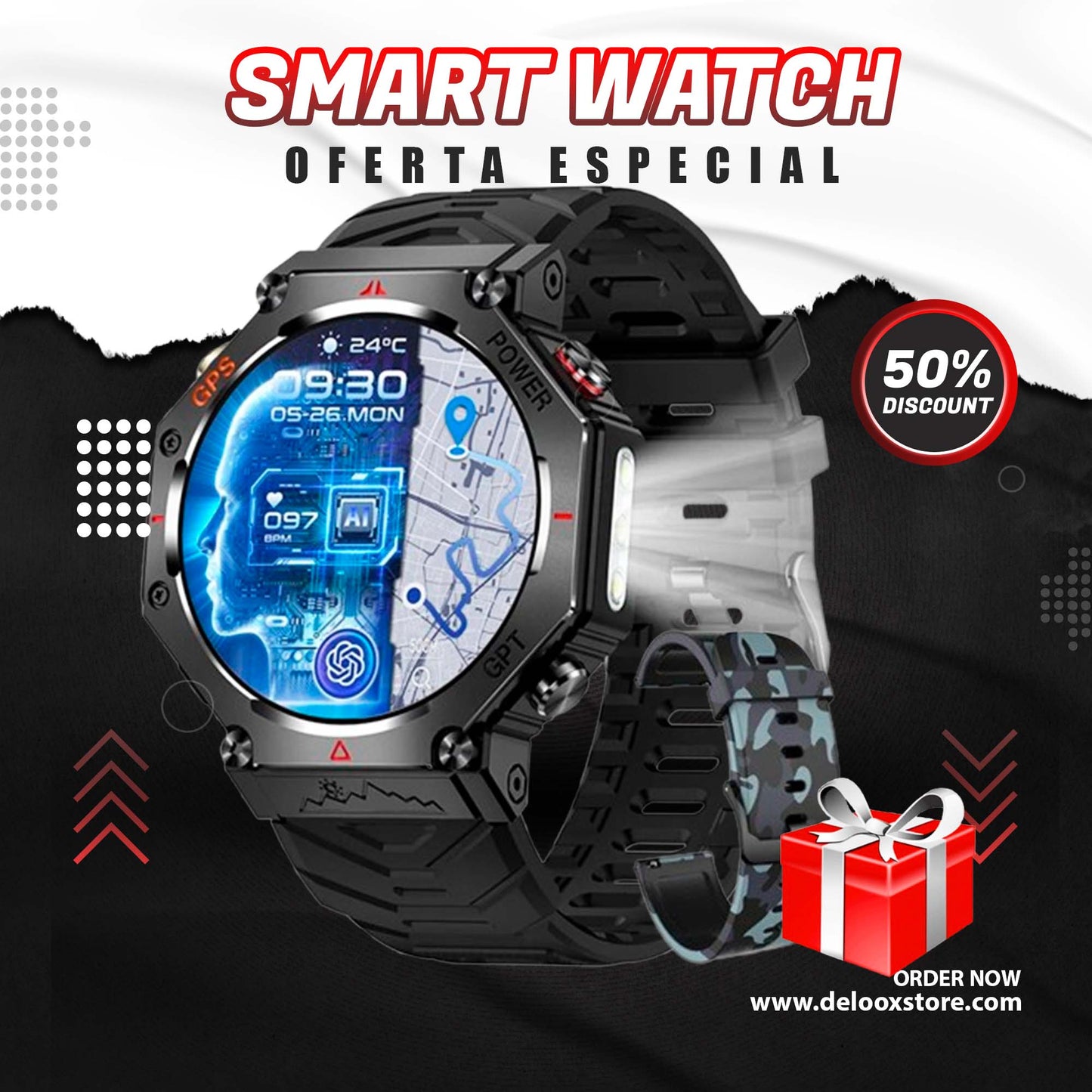 SMARTWATCH MILITARY RAPTOR® (ORIGINAL)