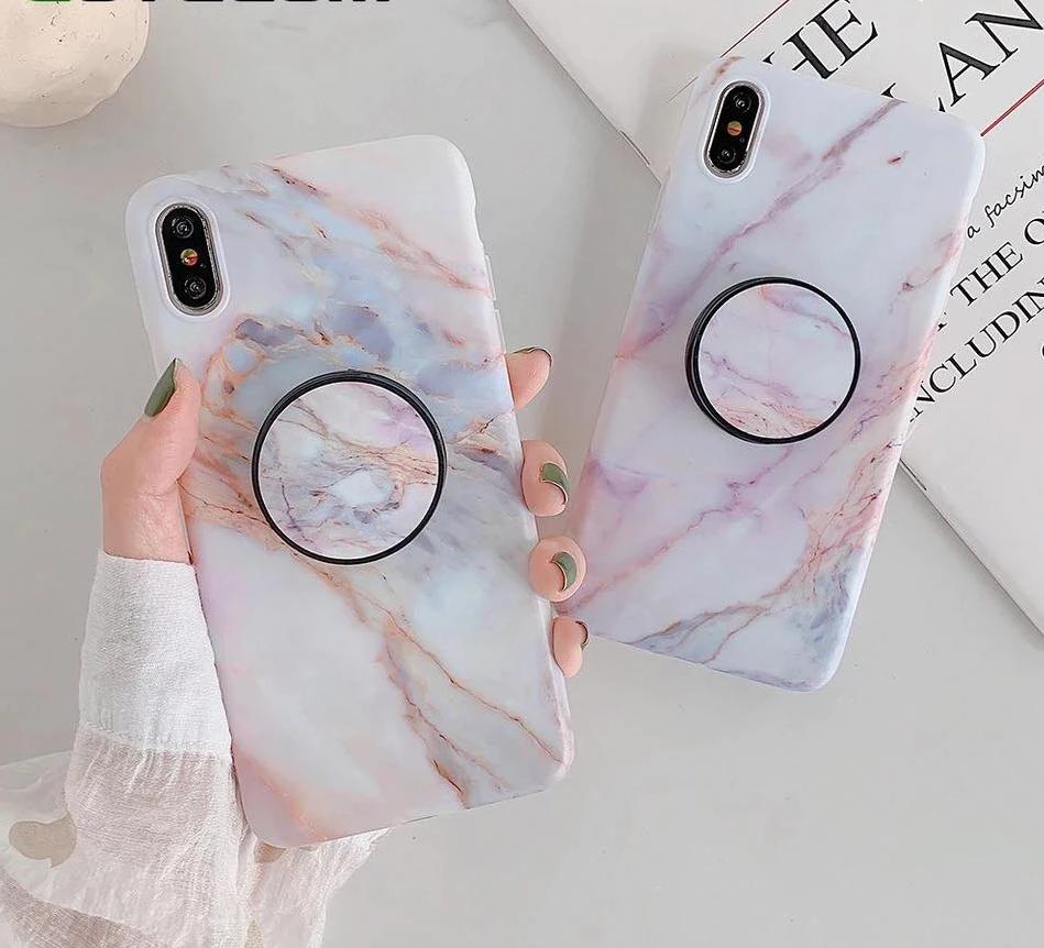 CASE MARMOL + POPSOCKET