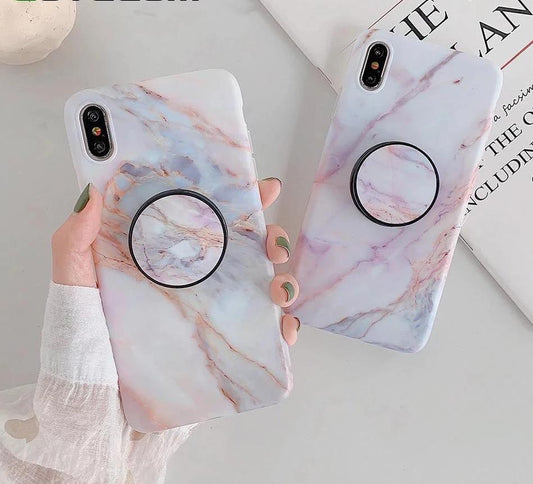 CASE MARMOL + POPSOCKET