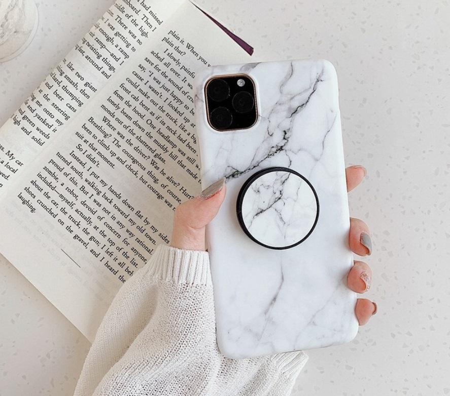 CASE MARMOL MINIMALIST + POPSOCKET